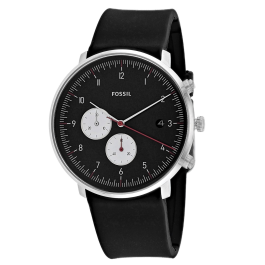 Uhrenarmband Fossil FS5484 Silikon Schwarz 22mm